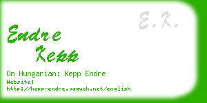 endre kepp business card